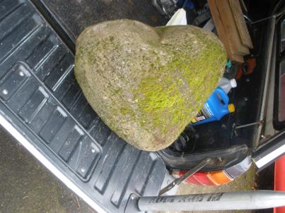 200 lb Natural Heart Rock